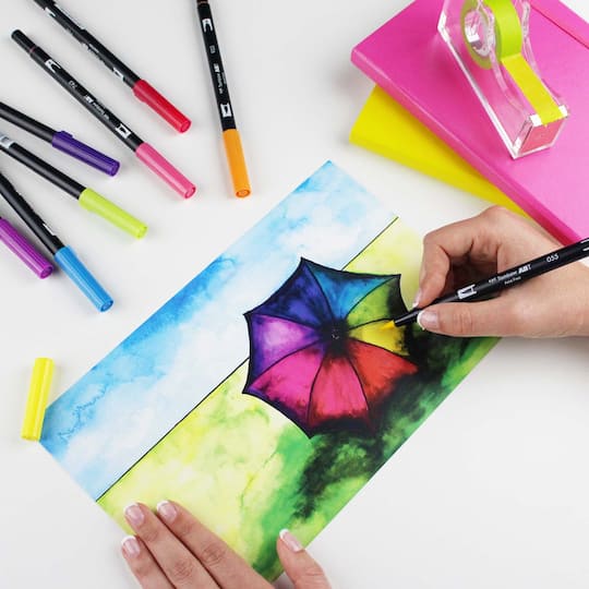 9 Packs: 10 ct. (90 total) Tombow Bright Dual Brush Pen Set